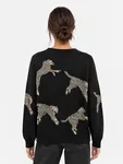 Mingel More Leopard Sweater - Black Leo