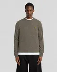 Lambswool blend crew neck Jumper - Khaki Smoke Marl 