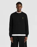Lambswool blend crew neck Jumper - Jet Black Marl 