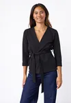 Glut wrap blouse - Black