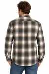 Checked Brushed Shirt - Brown