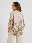 Kelly Floral Blouse - Beige