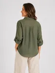 Kelly Shirt Blouse  - Army