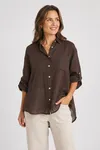 Kelly Shirt Blouse  - Brown