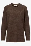 Beata Slit Sweater - Brown Melange