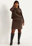 Beata Short Skirt - Brown Melange