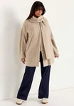 Beata Scarf Cardigan - Light Beige Melange