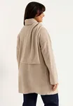 Beata Scarf Cardigan - Light Beige Melange