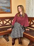 Moon Shirt Blouse - Plum