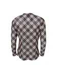 Kamma Mesh Blouse - Brown Tartan