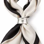 Denia Mini Scarf Ring  - Silver Coloured