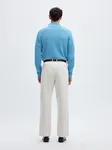 Dane Knit Structure Half Zip - Blissful Blue