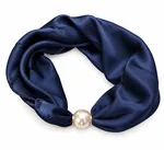 scarf med pärlknäppning - Navy