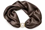 scarf med pärlknäppning - Brown