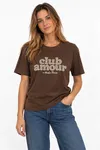 T-shirt med tryck - Brun