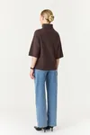 Emilia 2/4 Wool Knit Pullover  - Coffee Bean