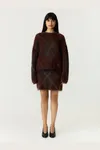 Argy Mohair Blend Pullover - Coffee Bean Incence