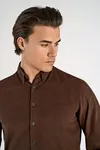 Fine Corduroy Shirt - Dk Brown