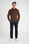 Fine Corduroy Shirt - Dk Brown