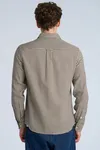 Soft Houndtooth Shirt - Dk Brown
