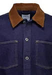 Corduroy Collar Overshirt - Indigo Blue