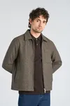 Houndstooth Overshirt - Dk Brown Mix