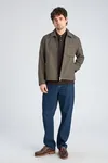 Houndstooth Overshirt - Dk Brown Mix