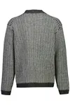 Jaquard Button Cardigan - Black Mix