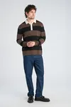 Rugby Polo Jumper - Black Olive