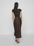 Pella Midi Skirt - Chocolate Brown