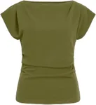 Merlano Boatneck Top - Avocado