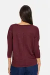 Mila R-Neck Pullover - Winetasting Melange
