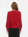 Nikolina O-Neck Knit Top  - Savvy Red Melange