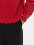 Nikolina O-Neck Knit Top  - Savvy Red Melange