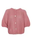 Bjoerk Patent Knit Cardigan - Warm Rose