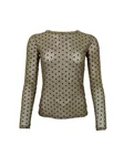Jennie Dotted Mesh Blouse - Army