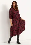Lucy Dress - Black/Red/Patterned