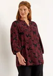 Lucy Tunic - Black/Red/Patterned