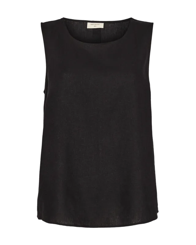 Linne med knappar - Black