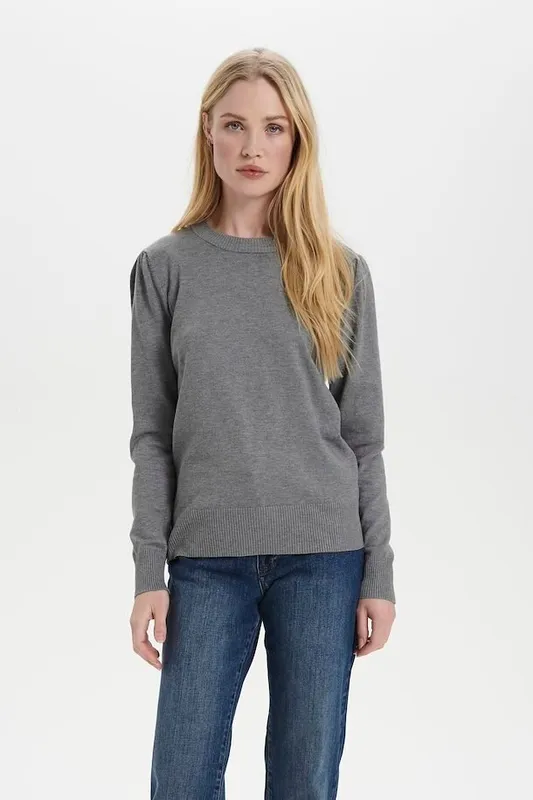 MilaSZ Puffärm - Mist Grey Melange