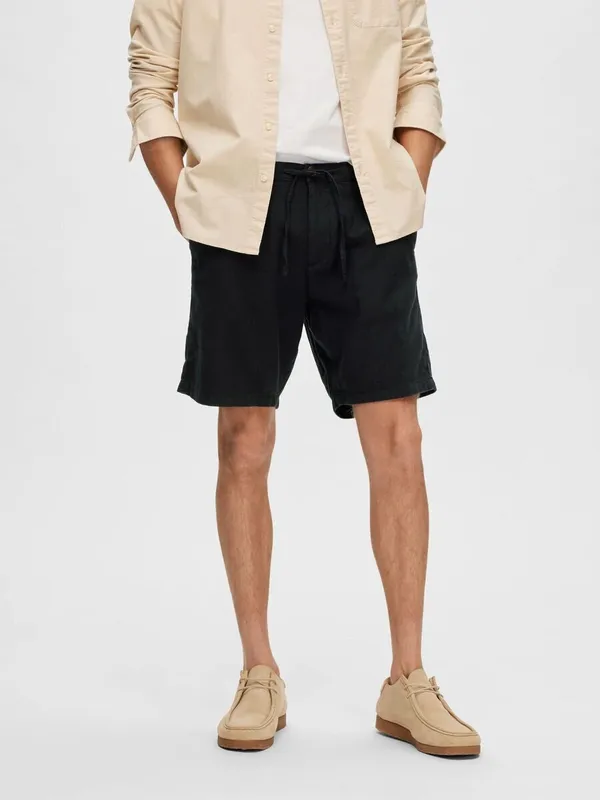 Shorts I Linneblandning - Black