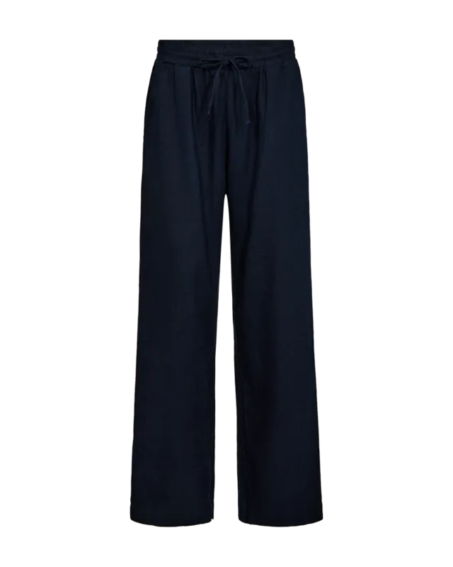 Byxor I Linnemix - Navy Blazer