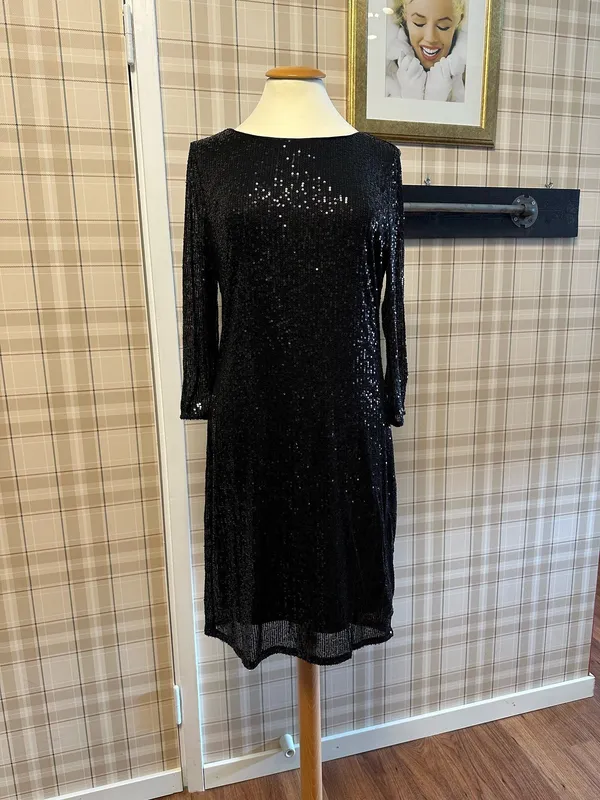 Paljettprydd Klänning - Black