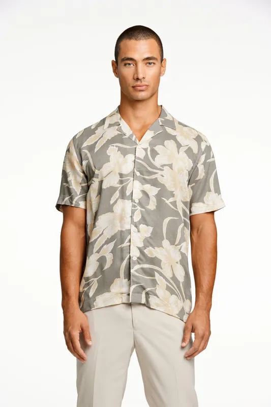 Avslappnad Kortärmad Skjorta - Lt Army