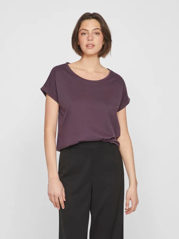 O-ringad T-shirt - Plum Perfect