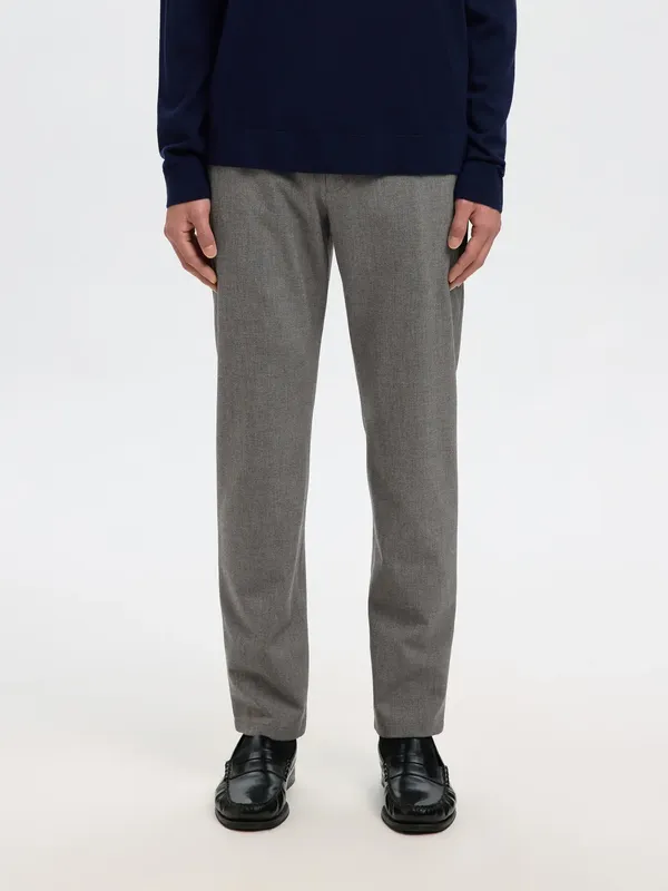 Robert Pants Chinos Slim - Grey Melange