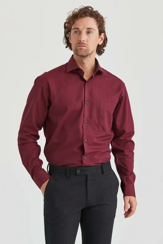 Skjorta Med Mikromönster - Winered