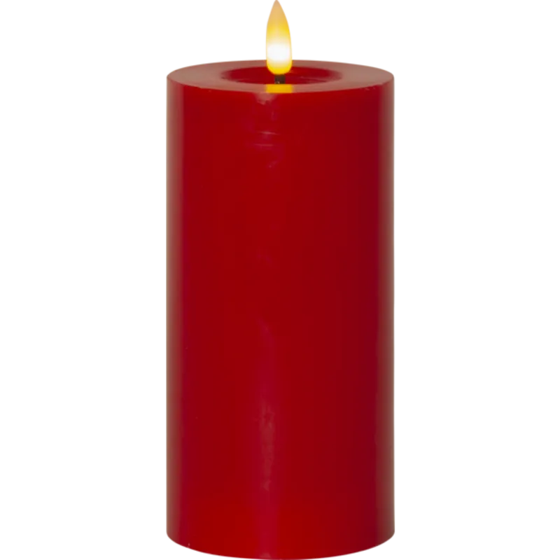 Blockljus LED Candle 17,5 cm - Red