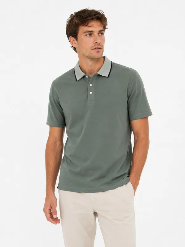 Klassisk Plain Polo - Pale Green