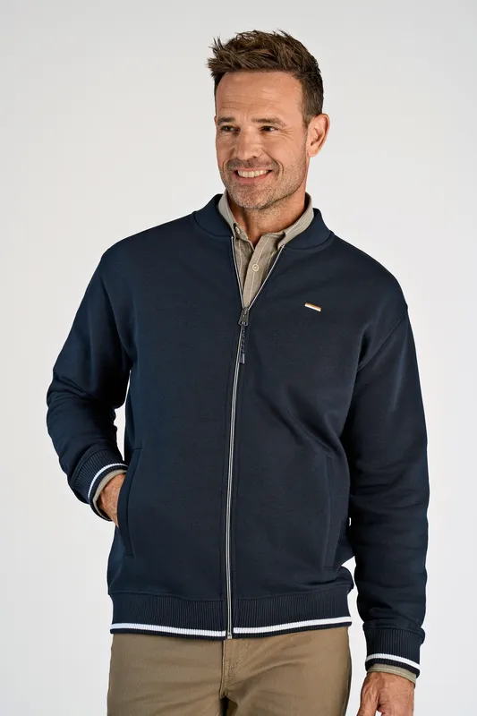 Baseball-inspirerad Cardigan  - Navy